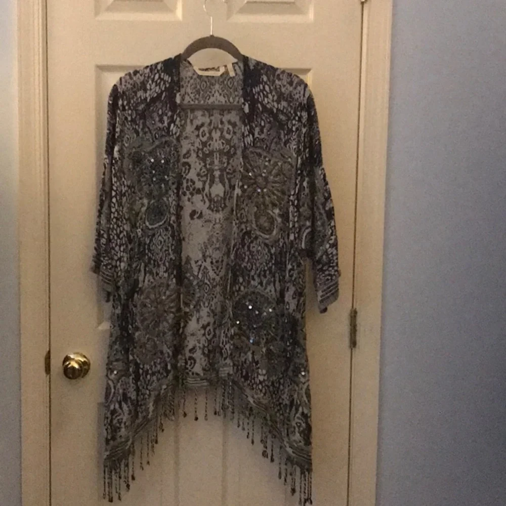 Soft surroundings jacket w/ 3/4 sleeves - Picture 1 of 6